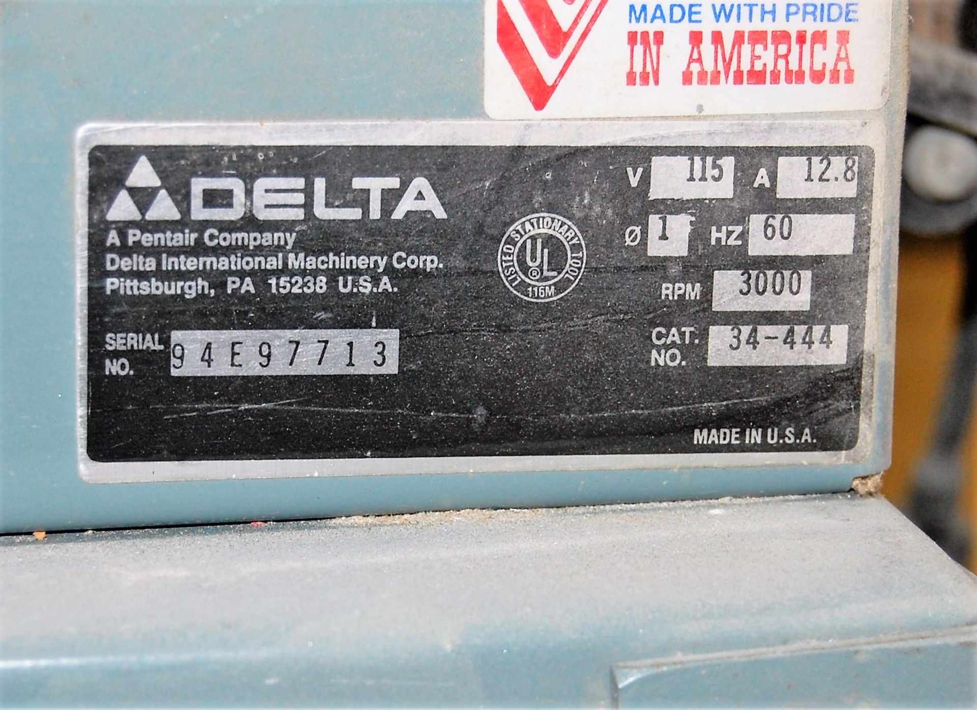 DELTA MDL. 34-444 TABLE SAW, SINGLE PHASE, 1-1/2HP, S/N: 94E97713 - Image 4 of 5