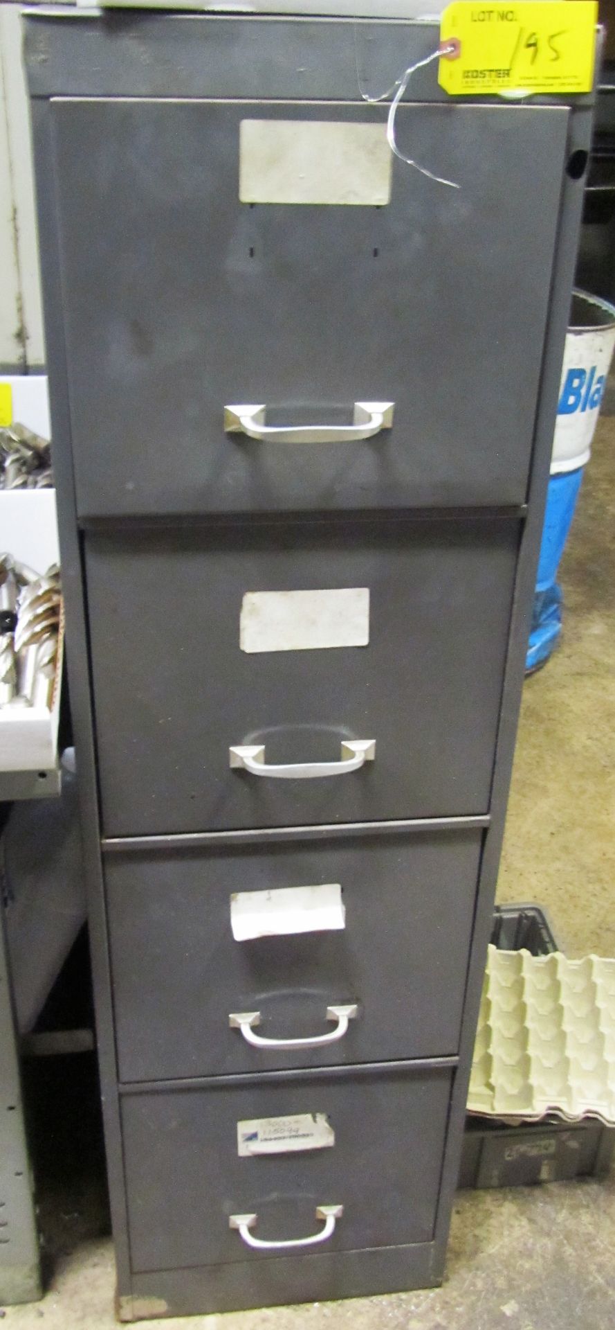4-DRAWER VERTICAL CABINET WITH CONTENTS