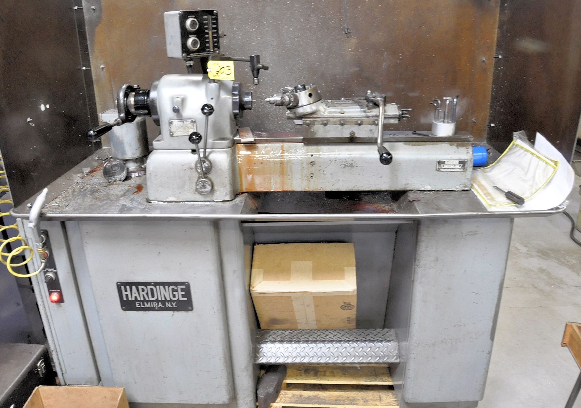 HARDINGE DV-59 2ND OPERATION LATHE, PUSH BUTTON VARI-SPEED, 5C COLLET CAPACITY, 230 - 3500 RPM,