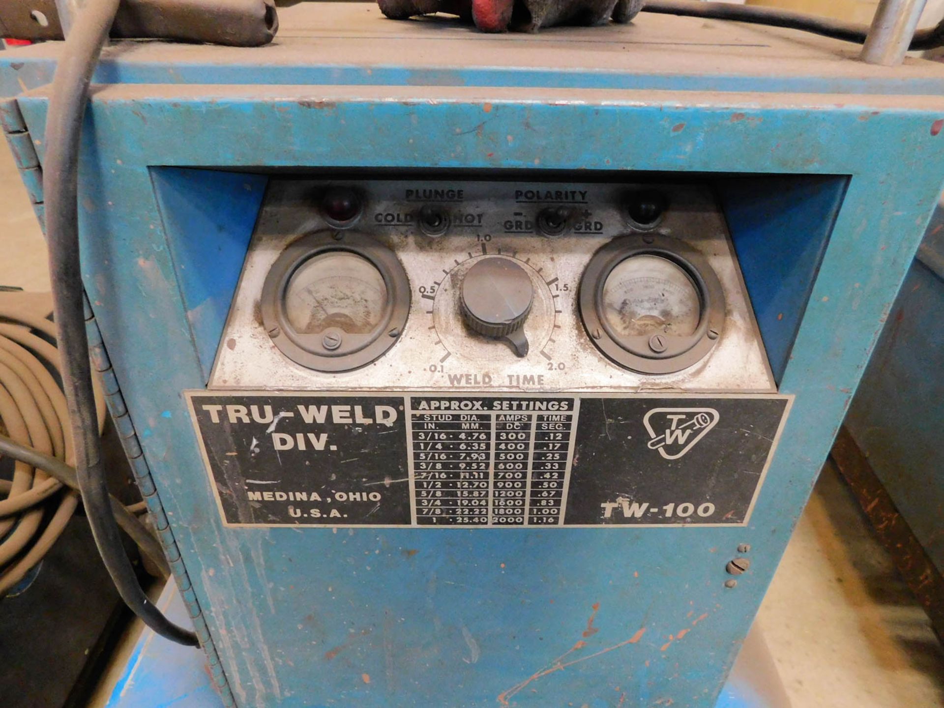 TRU-WELD ARC WELDER POWER SUPPLY, TRU-WELD DIV TW-100 STUD WELDER, 1800-AMP, S/N: 898632 - Image 3 of 4