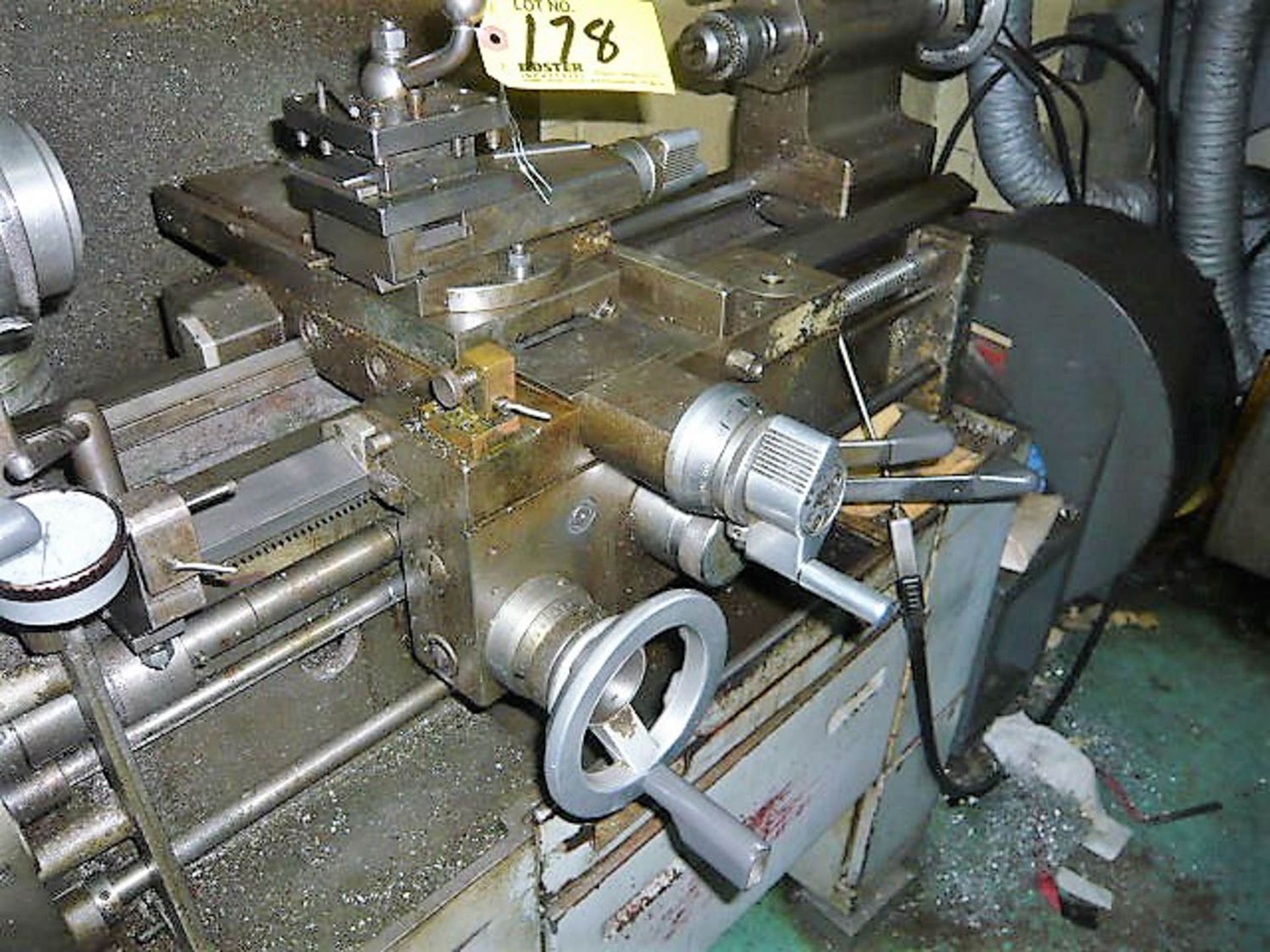 MADE IN BELGIUM 12" X 20" LATHE, INCH / METRIC THREADING, TOOL POST, 5C COLLET CHUCK, 6" 3-JAW - Image 3 of 6