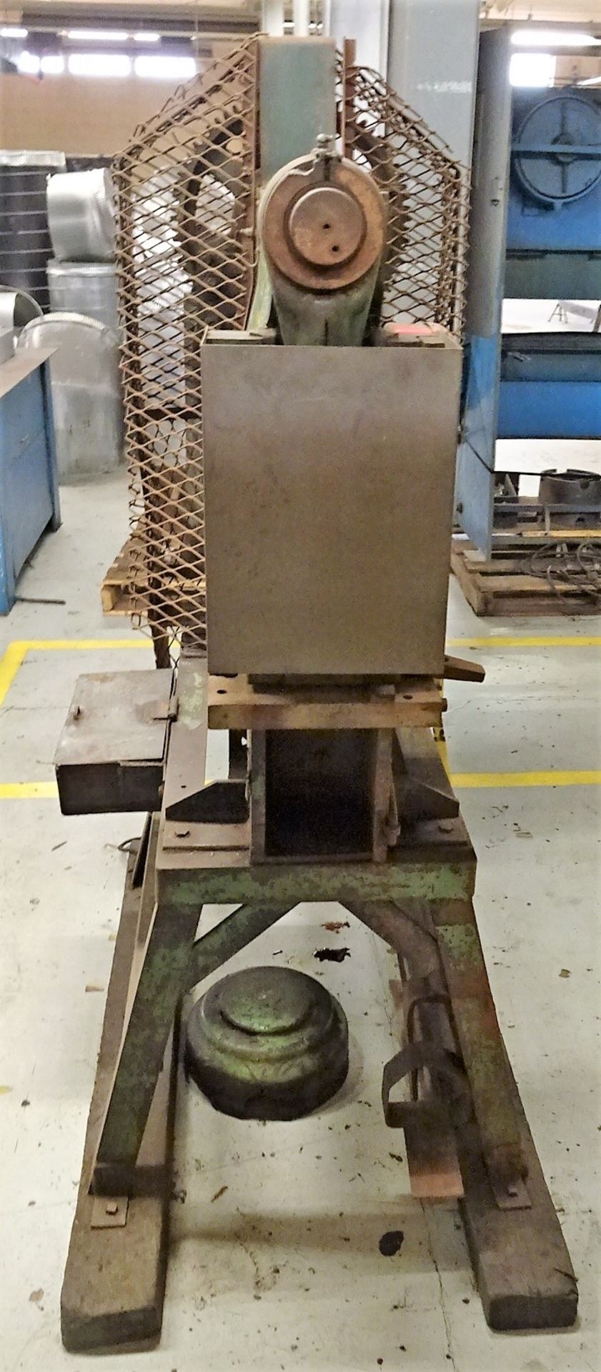 WHITNEY-JENSEN APPROXIMATELY 18-TON MECHANICAL PRESS, WITH INTERCHANGEABLE DIES, PRESENT DIE IS