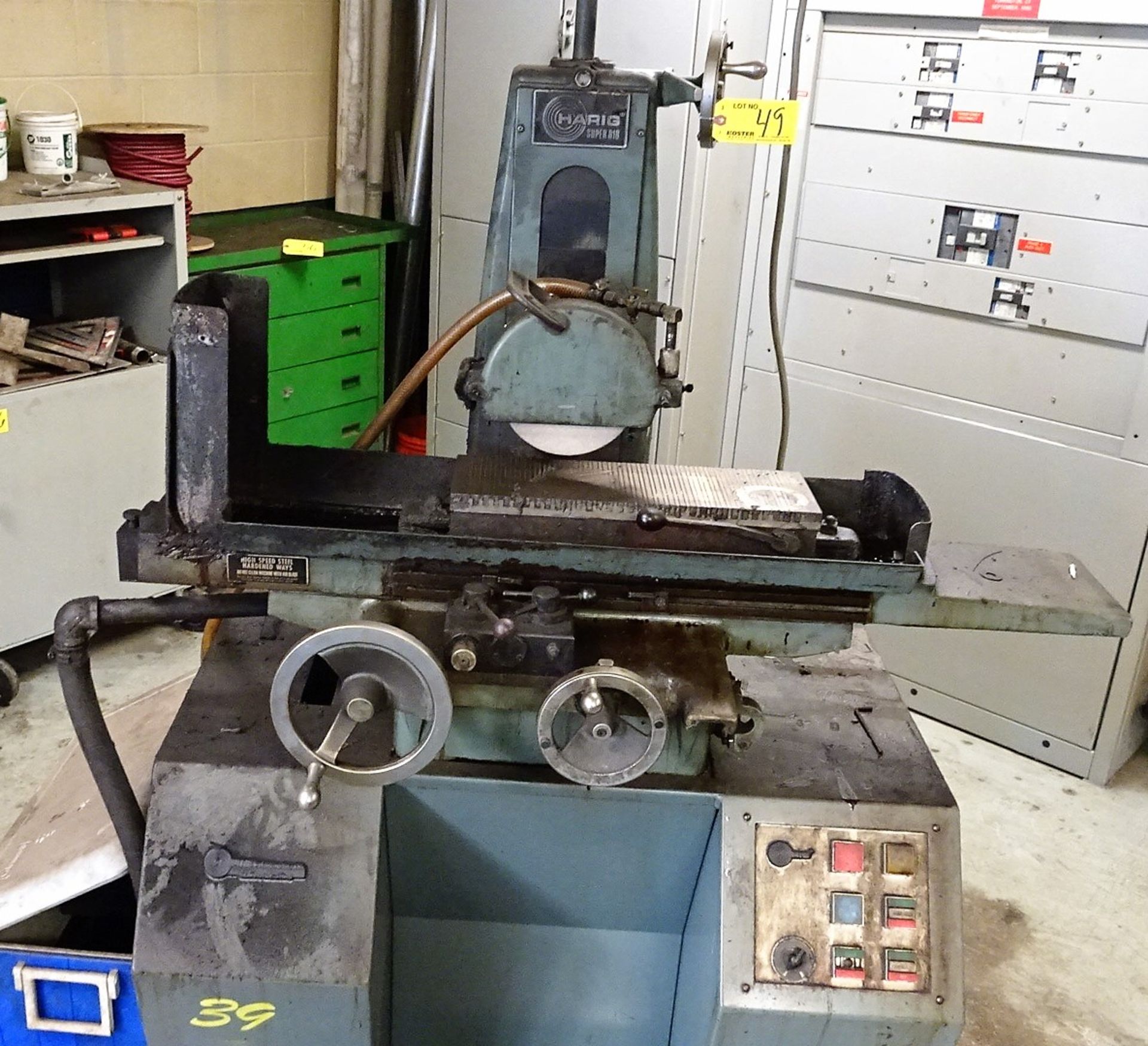 6” X 18” HARIG “SUPER 618” SURFACE GRINDER, HYDRAULIC FEED, 1HP DIRECT DRIVE SPINDLE, PERMANENT