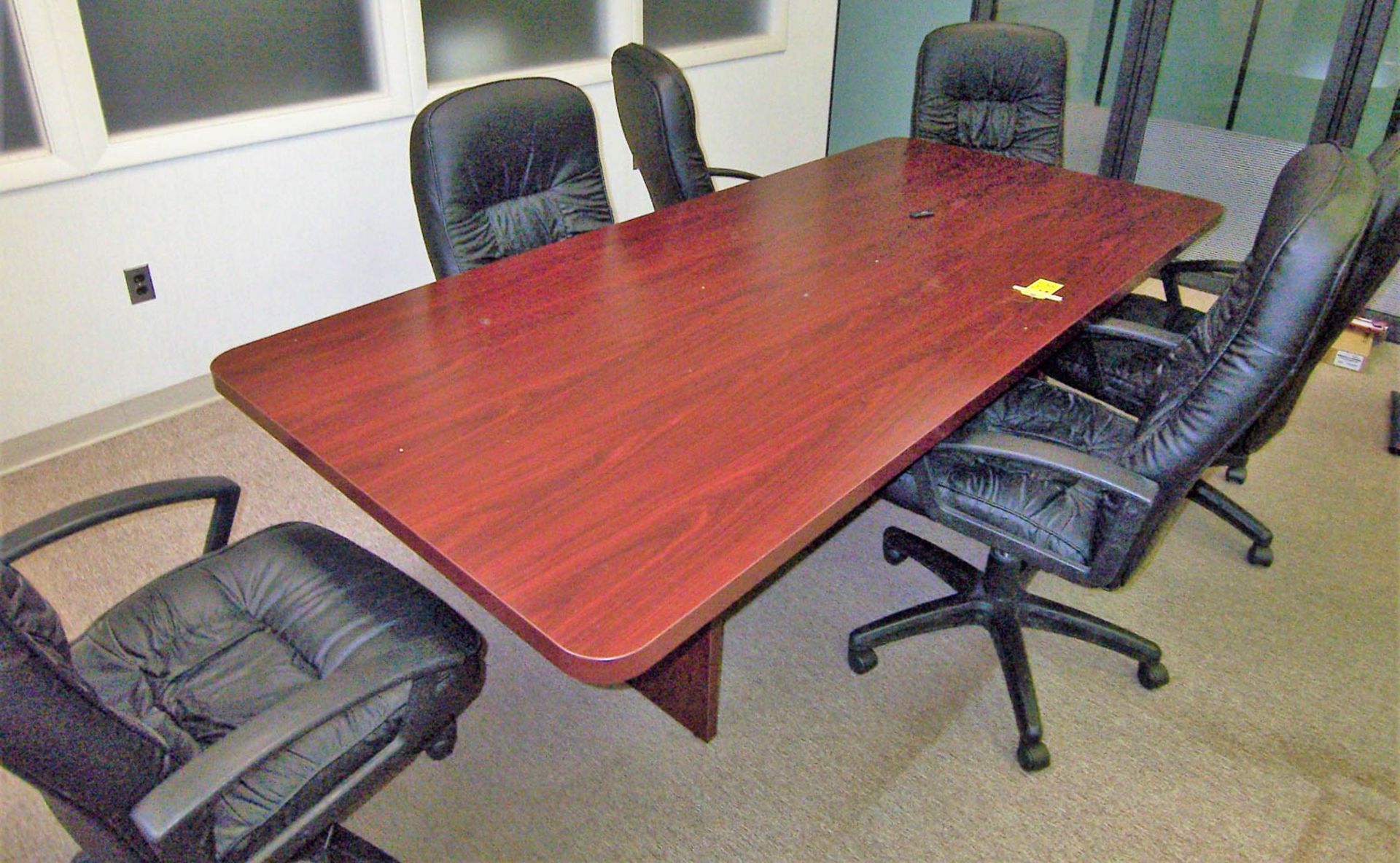 8' CONFERENCE TABLE WITH [6] SIDE ARM CHAIRS