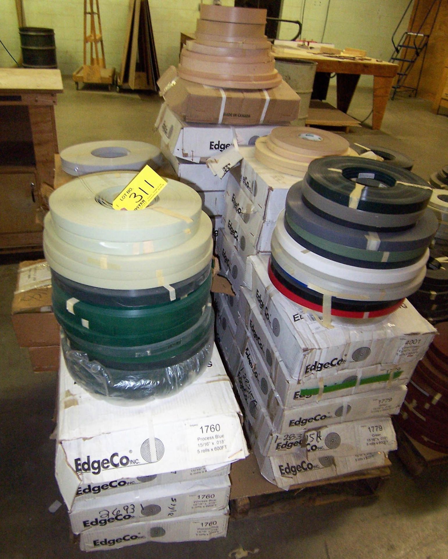 PALLET OF ASSORTED VINYL EDGE TAPE