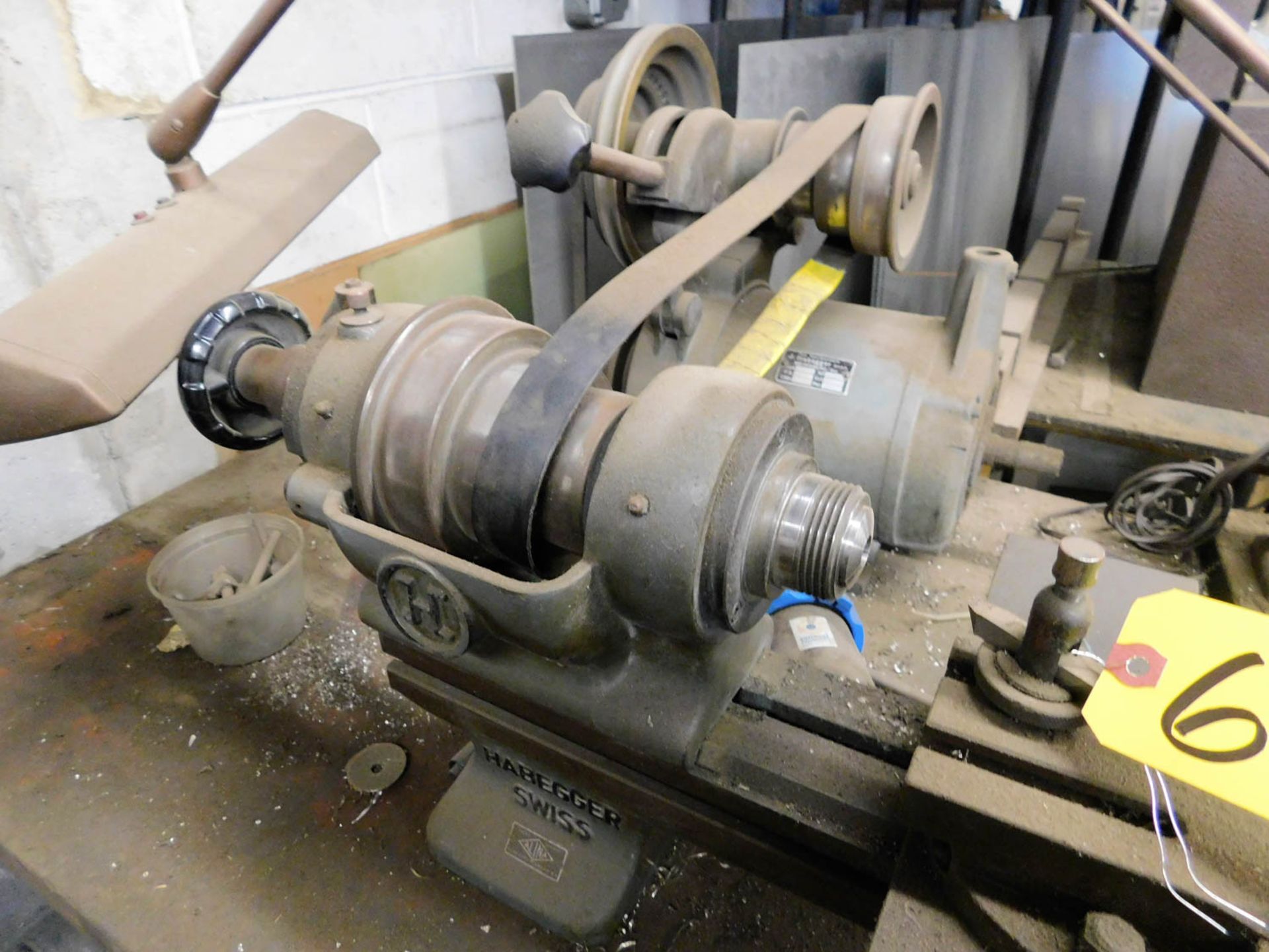 ALINA HABEGGER SWISS 8" X 18" LATHE, BELT DRIVEN, COMPOUND, 5C, DRAW BAR - Image 2 of 2