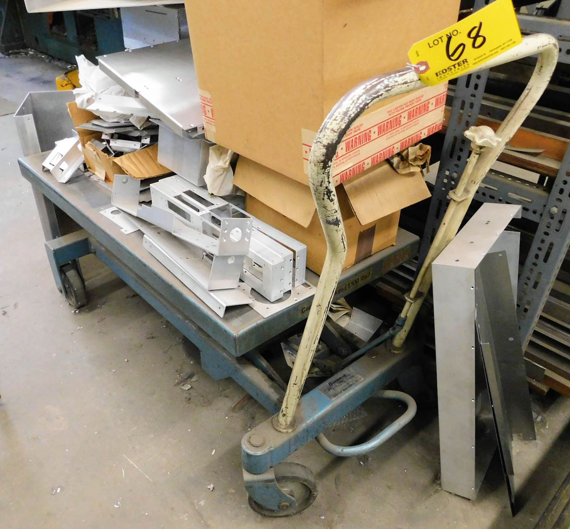 BISHAMON MDL. BX50 500# CAPACITY DIE LIFT CART (NO CONTENTS)