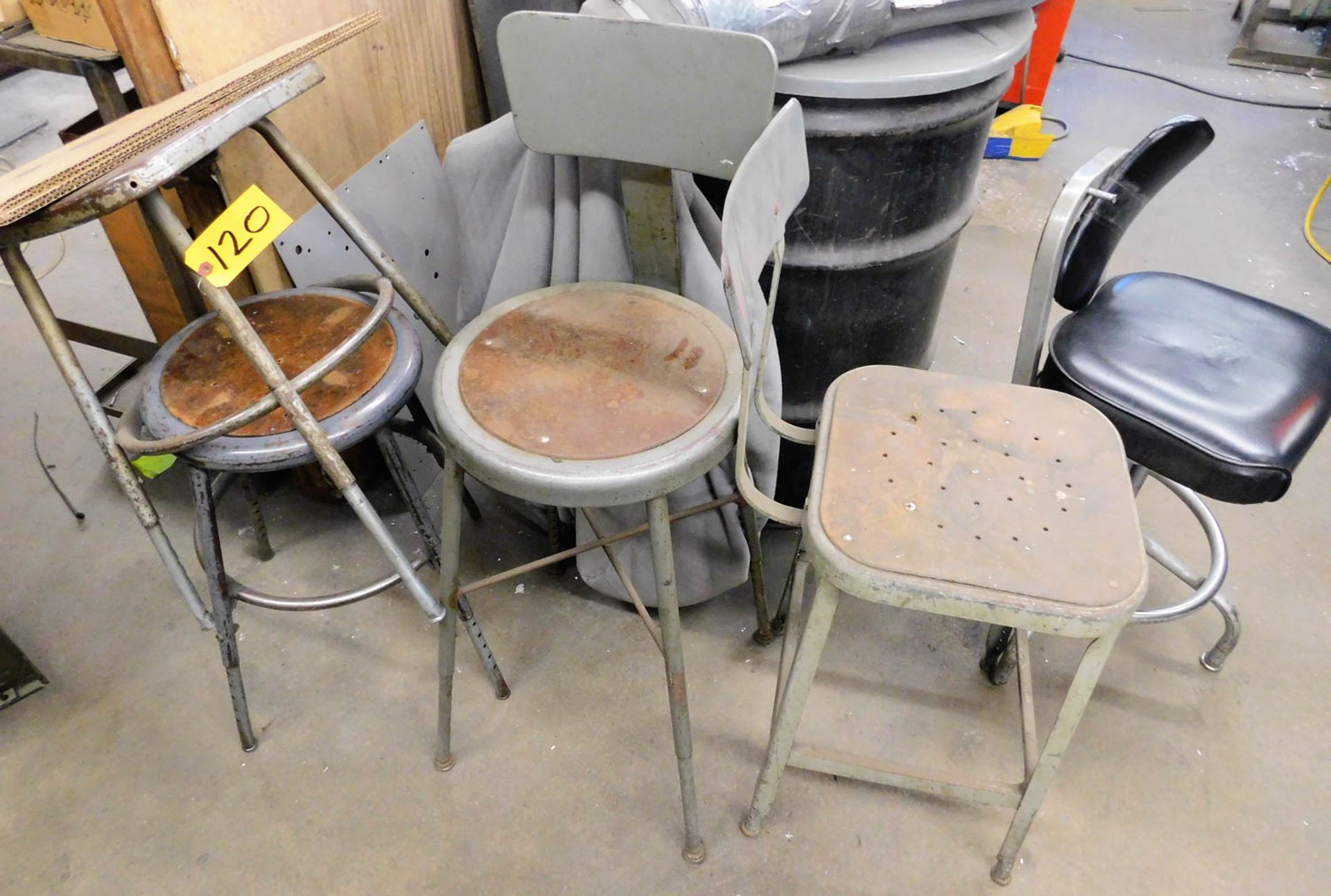 LOT OF ASSORTED STOOLS