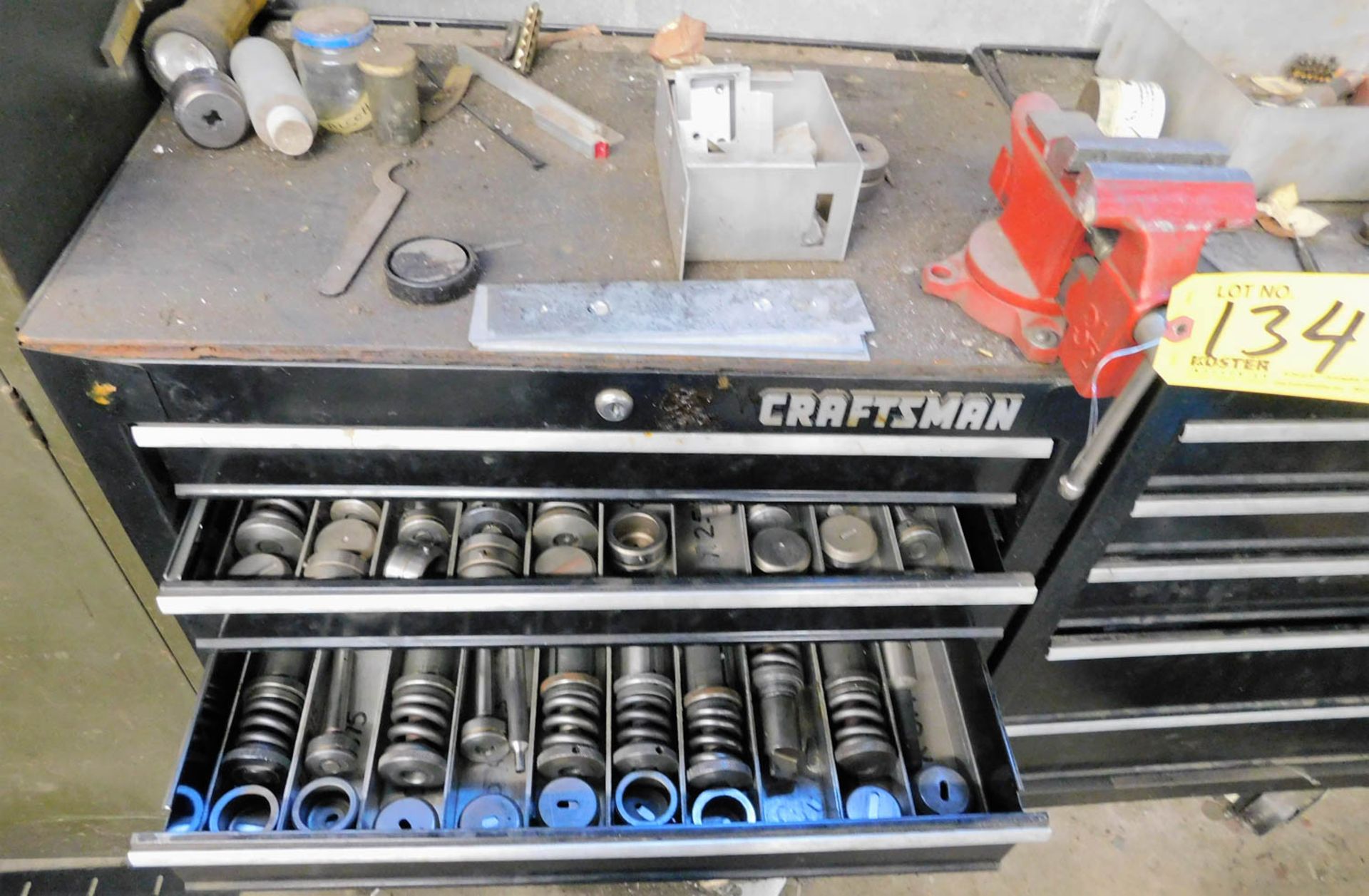 CRAFTSMAN 5-DRAWER TOOL BOX WITH PUNCHES & DIES