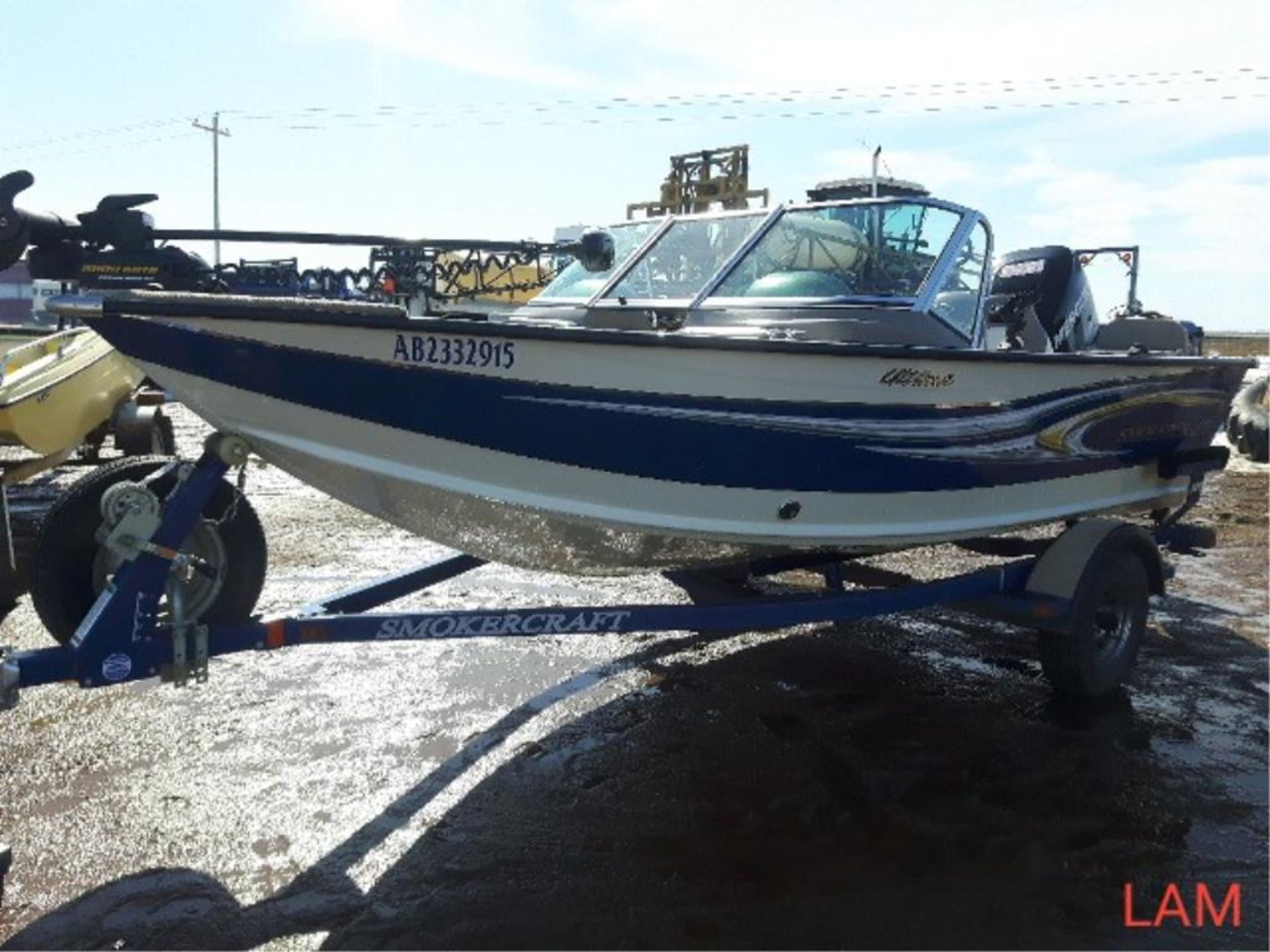 2010 Smokercraft 162 Ultima Boat sn SMK40850E910 C/W 90hp OPTI Mercury Outboard Kicker, sn 1B801112, - Image 13 of 13