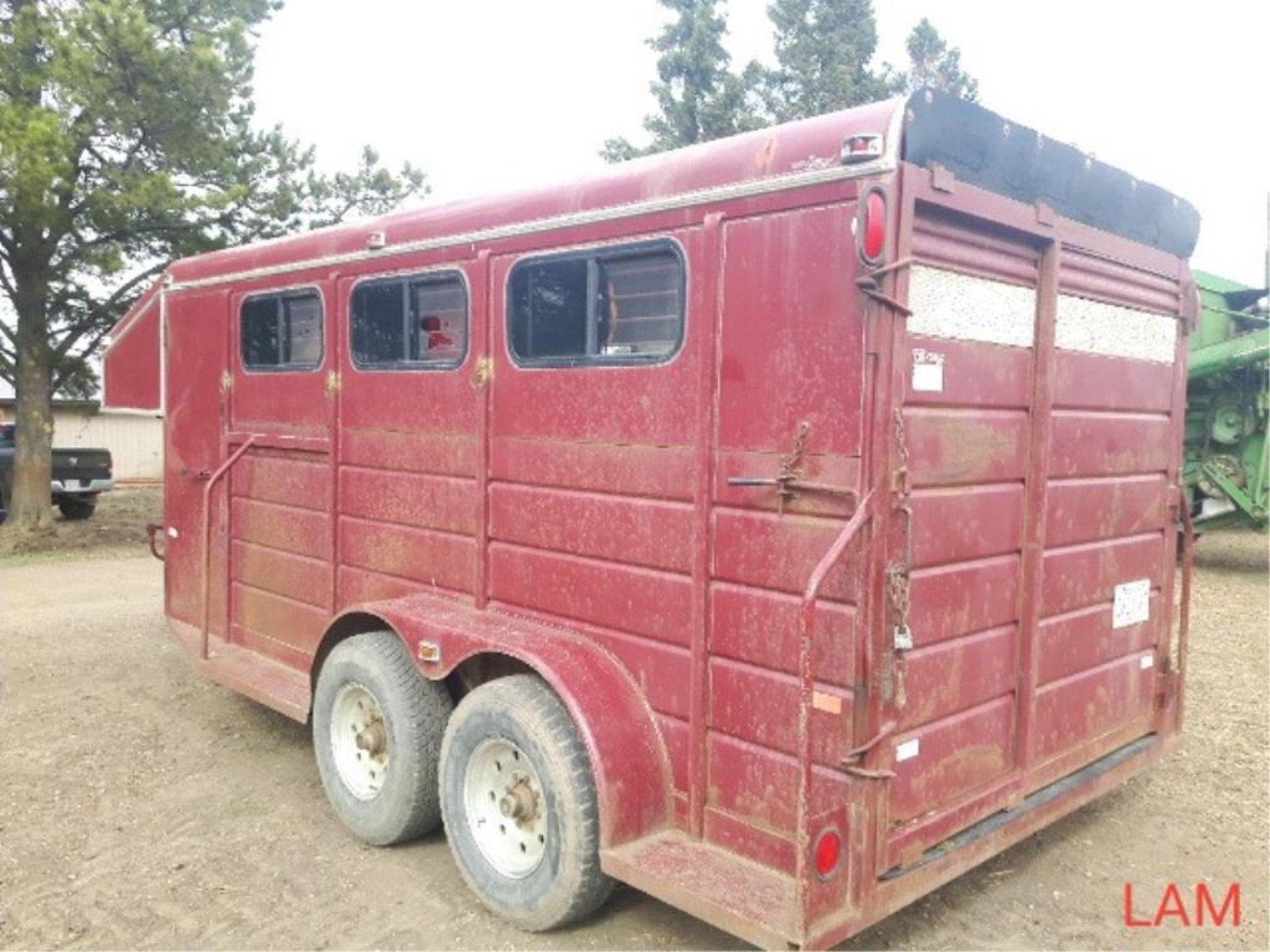 1993 CM 5th Wheel 16ft T/A Stock Trailer - Image 4 of 11