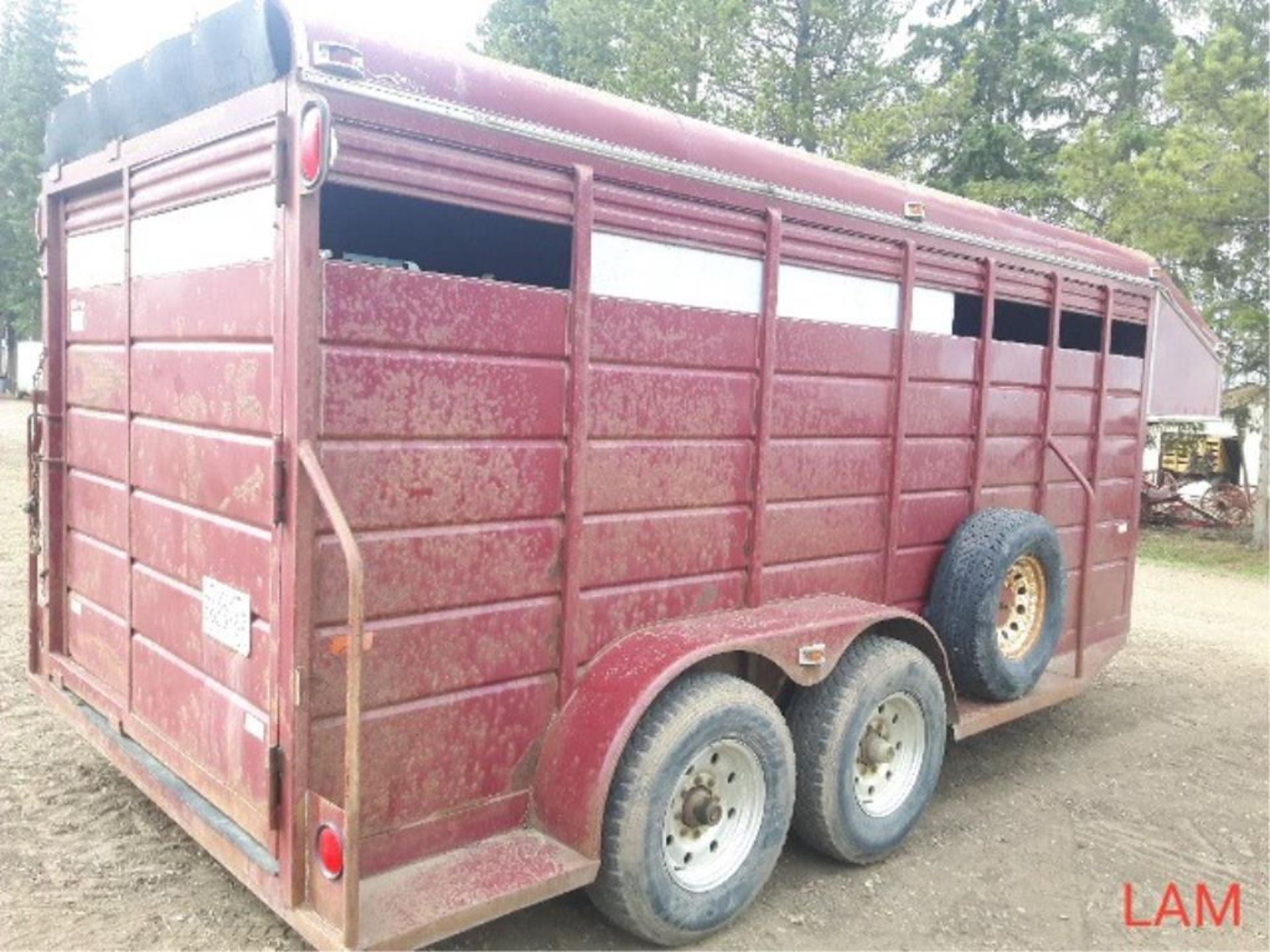 1993 CM 5th Wheel 16ft T/A Stock Trailer - Image 3 of 11