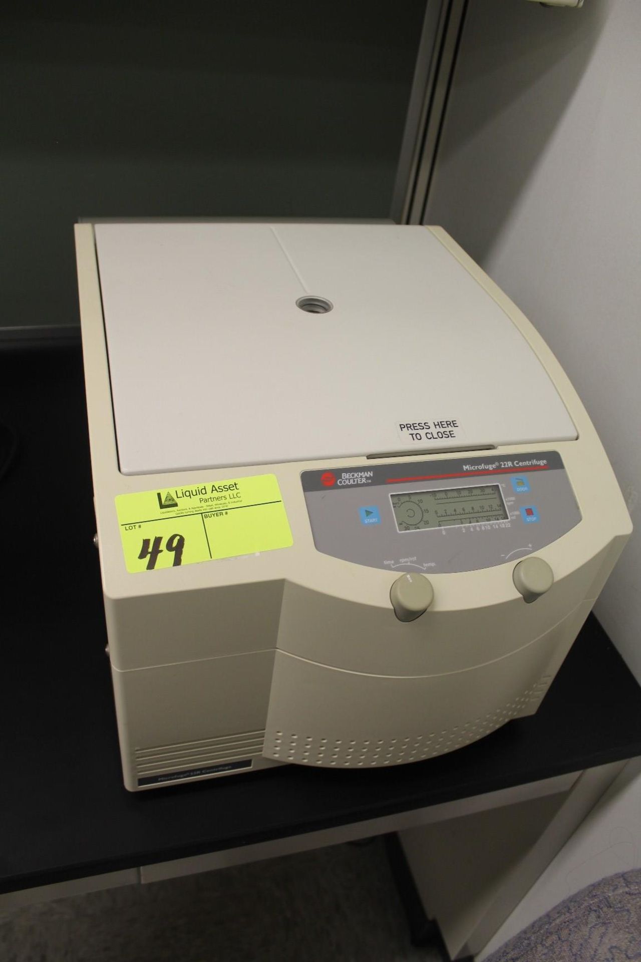 Beckman Coulter, Microfuge 22R Centrifuge, M# 368826, S/N MHB04F014