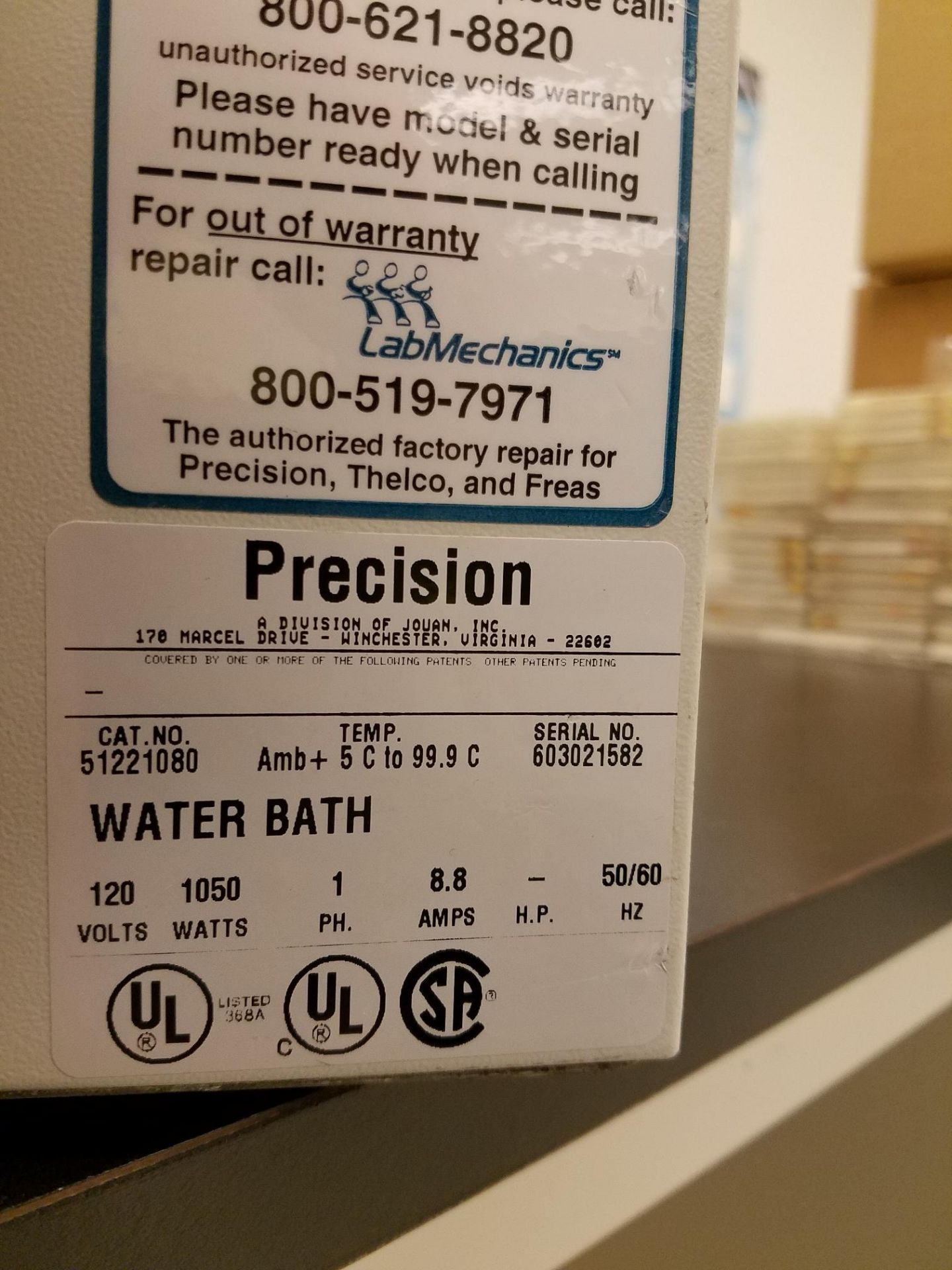 Precision, Water Bath, S/N 603021582 - Image 2 of 2