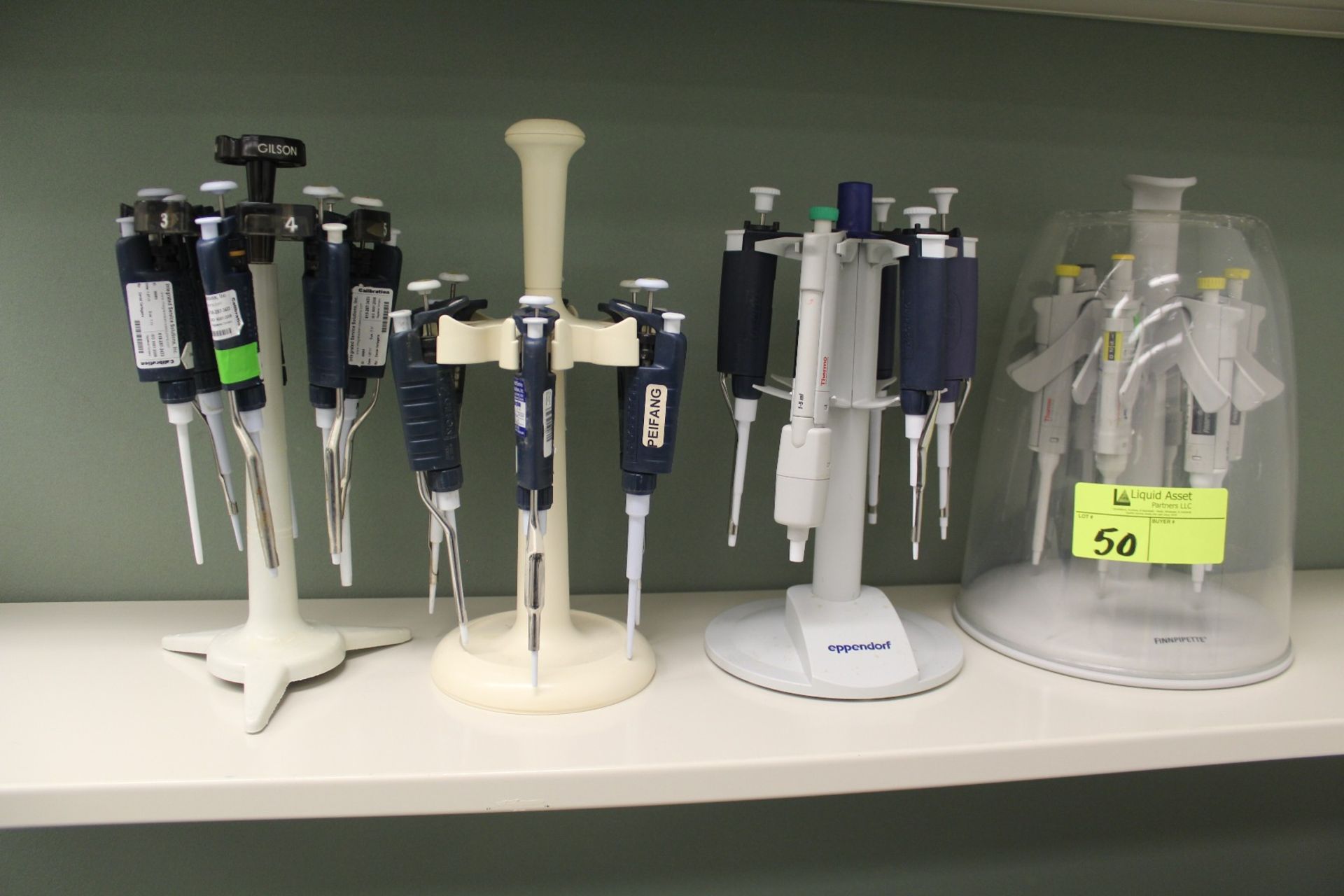 Lot of Hand Held Pipettes w/Stands