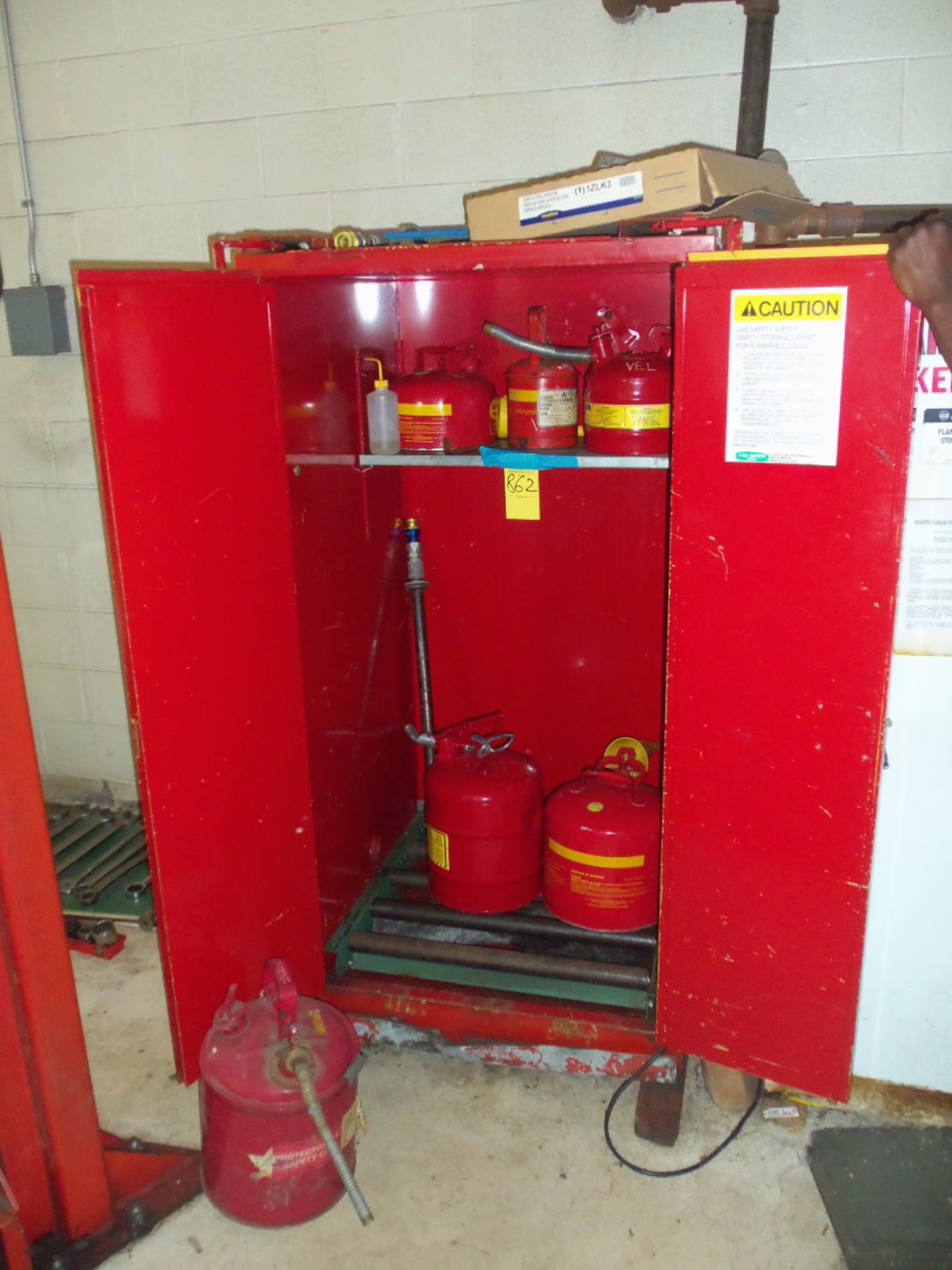 flammable cabinet w contents