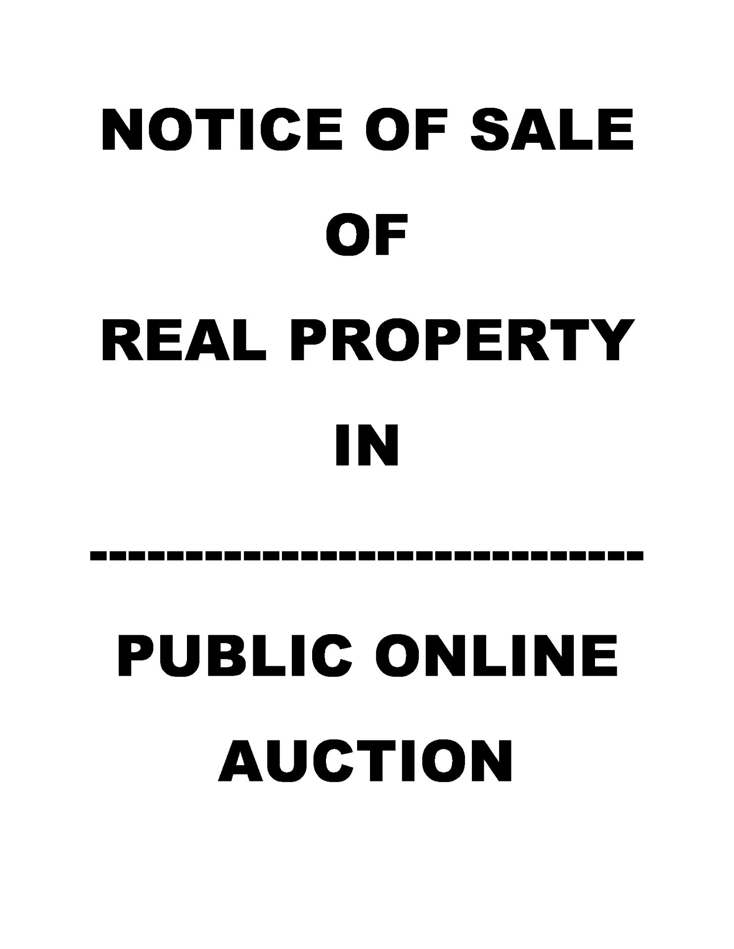 NOTICE OF SALE OF REAL PROPERTY (Located In Rice Lake, Wi. See Description) IN PUBLIC ONLINE AUCTION - Image 2 of 4