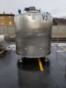 2010 Walker 1,500 Gal. Dome-Top S/S Processor, Model PZ, S/N WEP-78860-5 with 316L S/S, Stainless