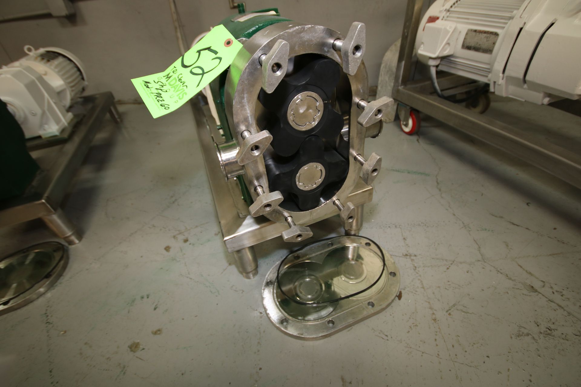 Tri-Clover 5 hp Positive Displacement Pump, Model PRE60-2M-UC4-SL-S, S/N 444182-01 with 2" Clamp - Image 2 of 3