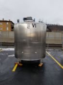 2010 Walker 1,500 Gal. Dome-Top S/S Processor Model PZ, S/N WEP-78860-1 with 316L S/S, Stainless