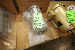 New Baldor-Reliance 5 hp S/S Clad Pump Motor, Frame 184JM, 3500 RPM, 230/460 V, 3 Phase with Box (