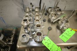 Assorted 1-1/2" and 2" Clamp Type S/S Butterfly Valves with Handles (Additional $25 Fee Applies