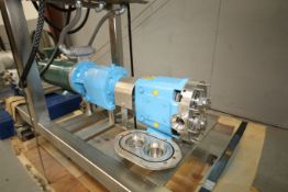Waukesha Positive Displacement Pump, Size 15, S/N 16-46055 with 1-1/2" x 1-1/2" Clamp Type S/S Head,