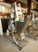 Inline Filling Systems 93" H Elevated S/S Cap Hopper Feed System, S/N 4569 with 9-1/2" W Belt with