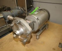 Fristam 7-1/2 hp Centrifugal Pump, Model FPX732-160, S/N FPX732U511979 with 2-1/2" x 2" S/S Head,
