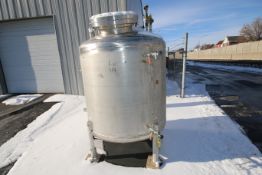 2012 Stainless Process Equipment 550 Gal. Dome-Top, Dome-Bottom 316 Stainless Vertical S/S Tank, S/N
