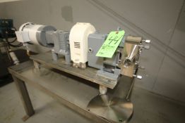 Fristam 2 hp Positive Displacement Pump, Model FL275S, S/N 75S1317930 with 1-1/2" x 1-1/2" Clamp