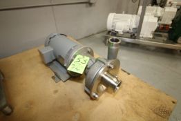 Fristam 5 hp Centrifugal Pump, Cat #CWDM3815T, Frame #184TC, S/N FPX35310401686 with 2" Clamp Type
