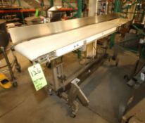 Cobalt Packaging Machinery Aprox. 97" L x 13" W Belt Conveyor with Adjustable Height, Yaskawa VS