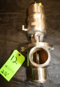 WCB 2-1/2" 2-Way Clamp Type S/S Air Valve, P/N M18AP819007 (Rigging/Loading Fee: $25. Additional