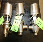 WCB 2" 2-Way & 3-Way Clamp Type S/S Air Valves (Rigging/Loading Fee: $25. Additional Packaging