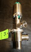 Tri-Clover 2" 3-Way Long Stem Clamp Type S/S Air Valve, Model 761 (Rigging/Loading Fee: $25.