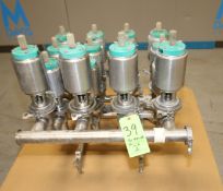 16-Valve Tri-Clover 2" S/S Air Valve Manifold / Cluster, with Model 761 Valves