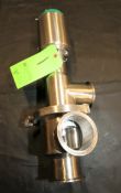 Tri-Clover 3" 3-Way Long Stem Clamp Type S/S Air Valve, Model 761 (Rigging/Loading Fee: $25.