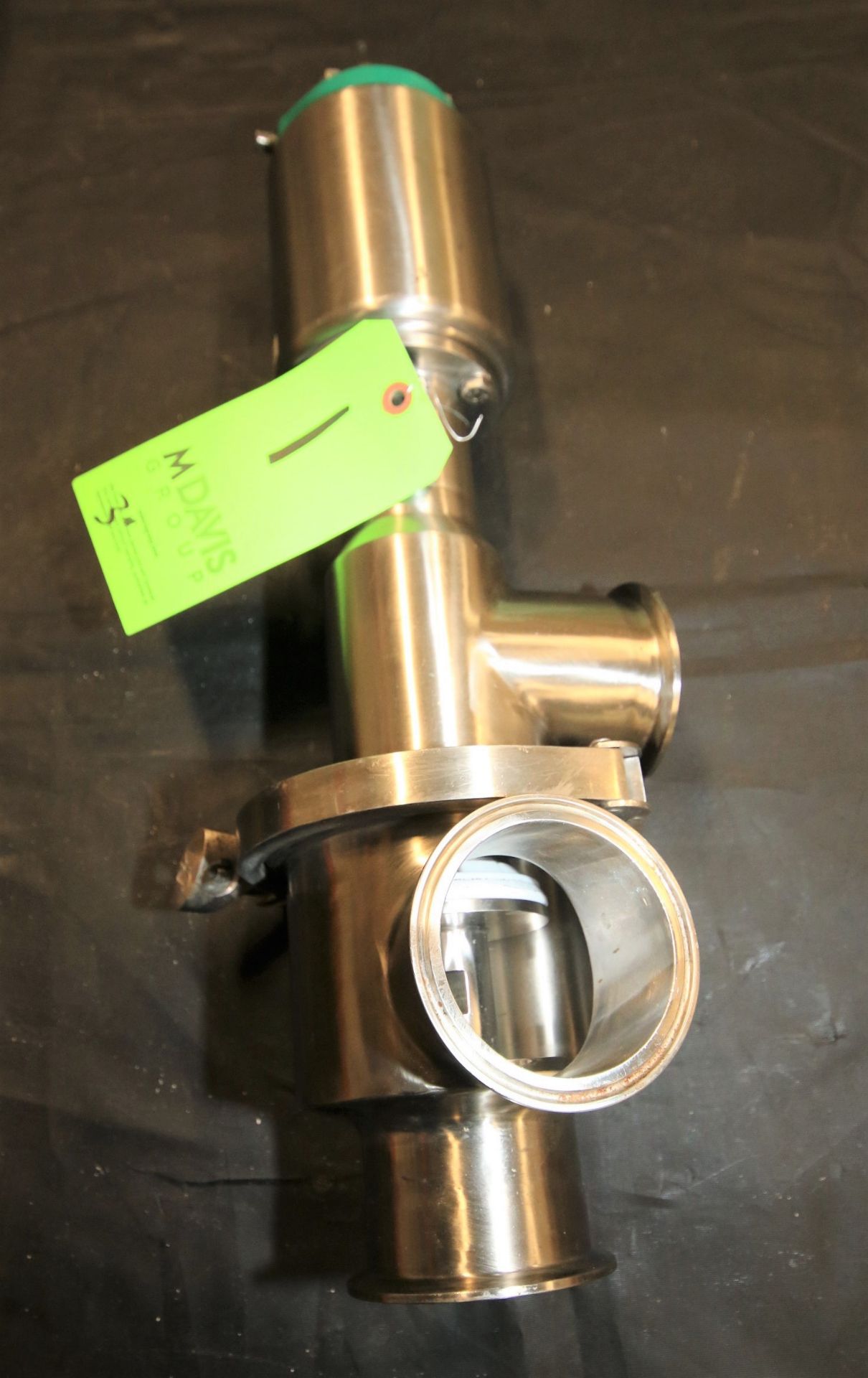 Tri-Clover 3" 3-Way Long Stem Clamp Type S/S Air Valve, Model 761 (Rigging/Loading Fee: $25.