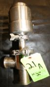 Tri-Clover 2" 2-Way Clamp Type S/S Air Valve, Model 361 (Rigging/Loading Fee: $25. Additional