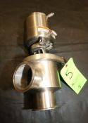 Tri-Clover 3" 2-Way Clamp Type S/S Air Valve, Model 361TR-21M-10-3-316, S/N 225475-002 (Rigging/
