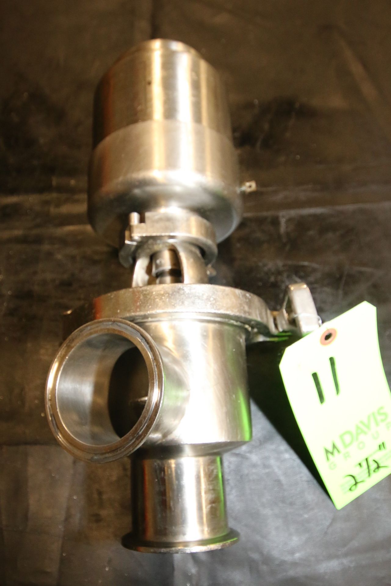 Tri-Clover 2-1/2" 2-Way Clamp Type S/S Air Valve (Rigging/Loading Fee: $25. Additional Packaging