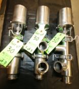 WCB 2" 3-Way Clamp Type Long Stem S/S Air Valves (Rigging/Loading Fee: $25. Additional Packaging