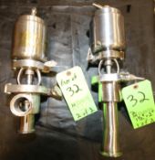 1-1/2" & 2" 2-Way Clamp Type S/S Air Valves, Model 361 (Rigging/Loading Fee: $25. Additional