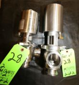 Sudmo 2" 2-Way Clamp Type S/S Air Valves, (1) Order #114894, S/N 2343807 & S/N 2010260 (Rigging/
