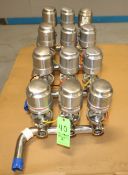 12-Valve Tri-Clover 2" S/S Air Valve Manifold / Cluster, with Model 361 Valves