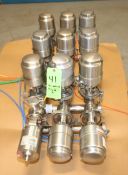 12-Valve Tri-Clover & WCB 2" S/S Air Valve Manifold / Cluster with Model 361 Valves,