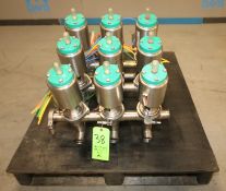 12-Valve Tri-Clover 2" S/S Air Valve Manifold / Cluster, with Model 761 Valves