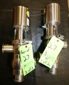 Sudmo 2" 3-Way Long Stem Clamp Type S/S Air Valves, S/N 2024720 & S/N 2024716 (Rigging/Loading