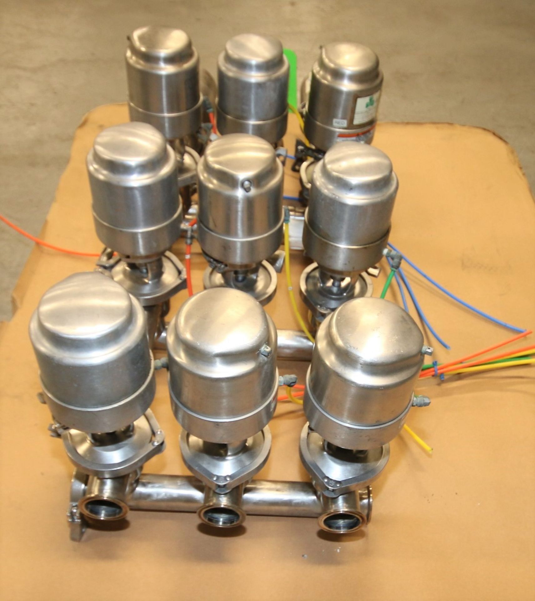12-Valve Tri-Clover & WCB 2" S/S Air Valve Manifold / Cluster with Model 361 Valves, - Image 3 of 4